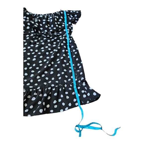 Merona Small Black, White Polka Dot Polyester Knee Length Dress - Picture 11 of 11